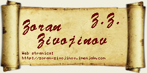Zoran Živojinov vizit kartica